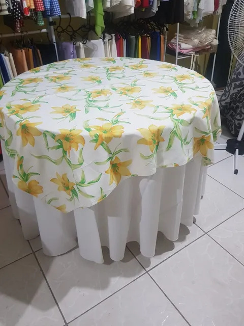 Toalha estampada Floral amarela