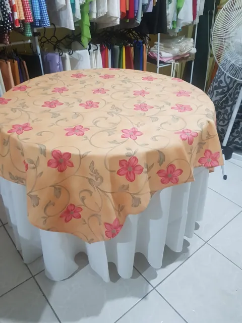Toalha estampada Floral pêssego