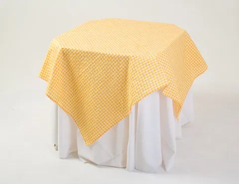 Toalha estampada Xadrez amarelo