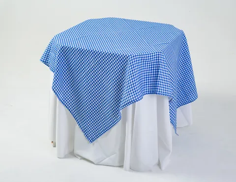 Toalha estampada Xadrez azul
